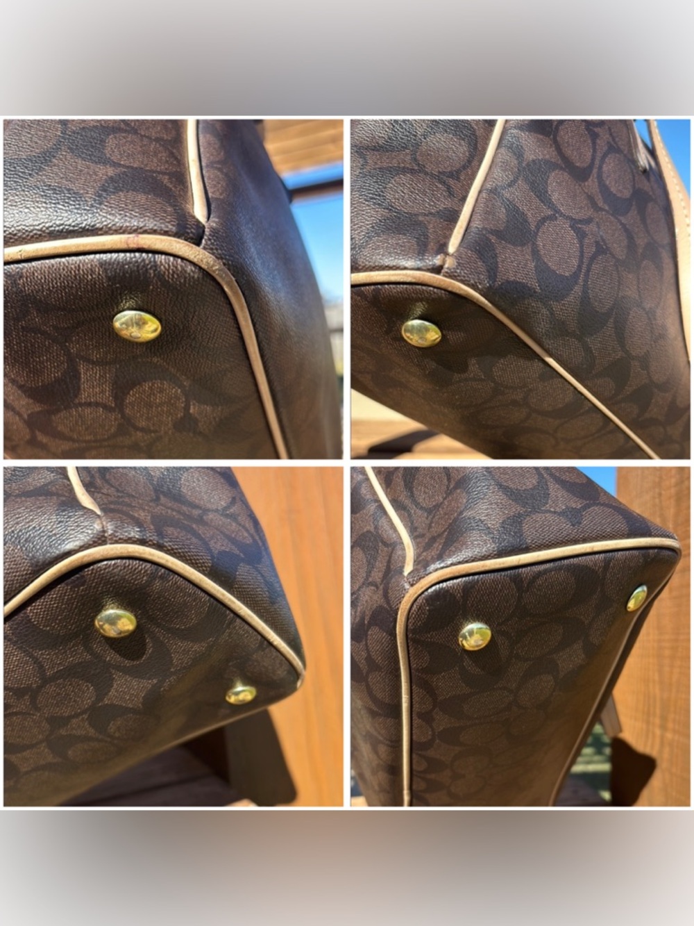 Coach Signature Peyton Brown Double Zip Carryall/Tote EUC - Picture 11 of 14